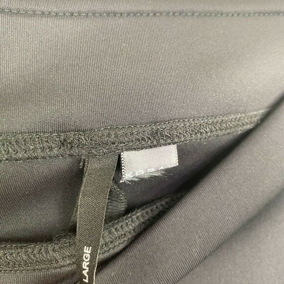 Koral Black Side Shimmer Stripe Mesh Pull On Leggings Women's Size Large L - Picture 5 of 6